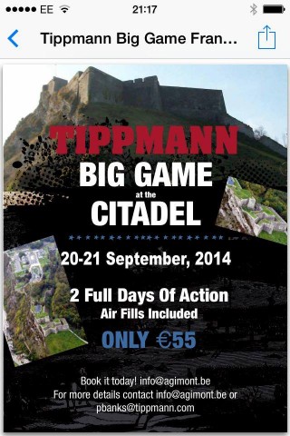 News, Time-Table and Rules for the Tippmann Challange – Citadel Big Game